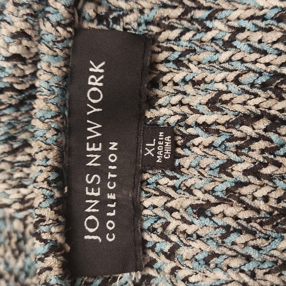 JONES NEW YORK Collection Button Down Knit Marled Long Sleeve Cardigan - Picture 9 of 10